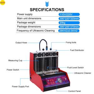 جهاز كاواش G701 لاختبار وتنظيف حاقنات الوقود GDI مع 6 فوهات تنظيف بالموجات فوق الصوتية للسيارات والدراجات النارية - Product Image 3