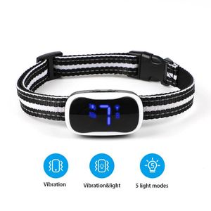 Venta al por mayor de fábrica recargable <span class=keywords><strong>LED</strong></span> Digital Display Dog Anti Bark No Barking <span class=keywords><strong>Collar</strong></span> con impermeable <span class=keywords><strong>Led</strong></span> Light Up <span class=keywords><strong>Collar</strong></span> - Product Image 4