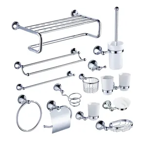 Bad Hardware Set Hedendaagse Chrome Hotel Badkamer Accessoire Sets