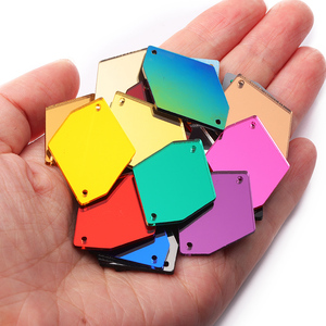 Qy Fancy Shape Acrylic gương may trên Rhinestone chất lượng hàng đầu lớp aaaaaa phẳng trở lại acrylic đa giác đá cho nhảy múa may mặc - Product Image 2