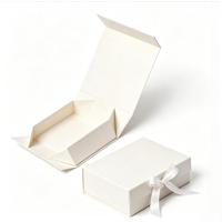 Boîte en papier rigide pliable en matériaux recyclés en gros, fermeture magnétique, boîte d'emballage cadeau pliable
