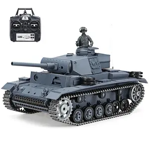 Heng Long 3848-1 German Panzer III 1/16 2.4G InfraRed Battle BB Airsoft Smoke Lights Sound Steel Metal Crawler RC Tank Model Toy