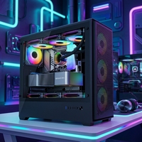Desktop ATX Computer Case with Sea View Room & 240 Water Cooling ICOMPUTER Gaming Tempered Glass Case Computer Case Manufacturer