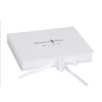 Boîte d'invitation personnalisée avec ruban pour mariage, ruban de haute qualité, 10 pièces