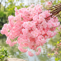 Branches de cerisier artificielles YM, fleurs de cerisier Sakura, décoration murale intérieure, branches d'arbre, fleurs