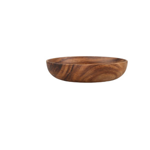 Juego de Tazones para Ensalada de Madera de Acacia con Acabado Natural, Tazones para Servir en la Cocina del Hogar, Vajilla de Madera Estilo Japandi - Product Image 5