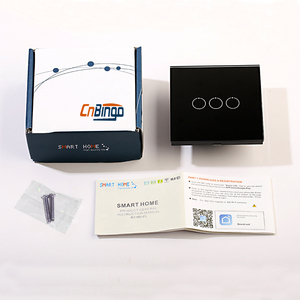 UK Smart Home Applique Murale <span class=keywords><strong>Interrupteur</strong></span> Rétro Noir Cristal Verre Panneau Lumière Tactile Wifi Connectivité 86MM 1/2/3 10A Étanche - Product Image 4