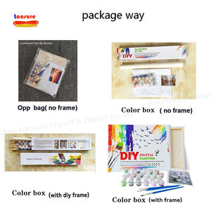 LS Hot DIY Kit de Pintura por Números Digital de Paisaje de Chica en la Lluvia <span class=keywords><strong>para</strong></span> Adultos, en Lienzo, Ecológico, Tamaño Personalizado - Product Image 6