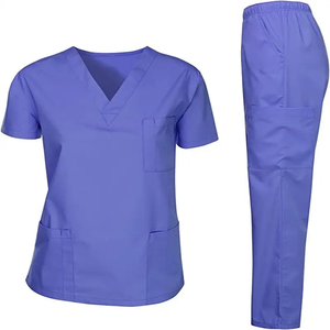 Nueva llegada de ropa médica personalizada de dos piezas de uniforme de hospital de manga corta conjuntos de uniformes para mujeres y hombres - Product Image 4