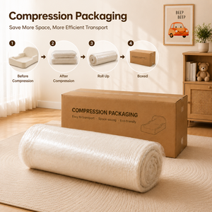 <span class=keywords><strong>Divano</strong></span> <span class=keywords><strong>Letto</strong></span> per Bambini Imbottito in Morbida Schiuma con Rivestimento Rimovibile e Imballaggio Compresso per Cameretta, Soggiorno e Camera da <span class=keywords><strong>Letto</strong></span> - Product Image 3