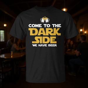 T-shirt Come To The Dark Side We Have Beer pour adultes, unisexe, noir - Product Image 3
