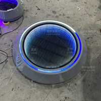 Kaca Cermin Infinity Kustom untuk Dekorasi Dinding Klub Malam, KTV, Bar, Lounge, Dekorasi Klub Modern, Hiasan Dinding dengan Lampu Kipas