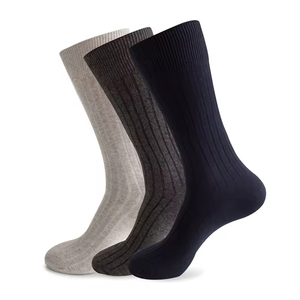 Calcetines de Algodón Peinado de Alta Calidad para Hombre, Talla Grande, Lisos, Cómodos, Tipo Calcetín de Vestir - Product Image 2