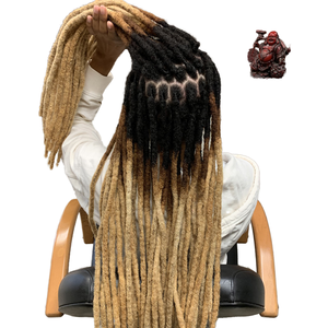 All'ingrosso indiano Afro crespo riccio 100% vergine extension capelli umani 0.4cm 0.6cm <span class=keywords><strong>Loc</strong></span> fatto a mano all'uncinetto Dreadlock doppia trama - Product Image 1