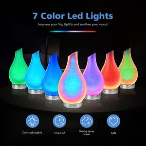 120ml nghệ thuật đẹp thủy tinh tinh dầu khuếch tán siêu âm hương thơm tạo độ ẩm với bảo hành 1 năm dẫn màu sắc cho hộ gia đình sử dụng - Product Image 6