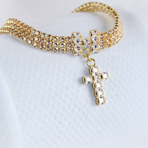 Ashion-<span class=keywords><strong>collar</strong></span> de perro personalizado con diamantes ostentosos, pulsera para el propietario, venta al por mayor - Product Image 5