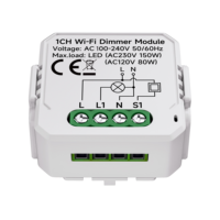 Módulo de interruptor WiFi inteligente Tuya, interruptor de atenuación para control de luz de hogar inteligente, relé de disyuntor