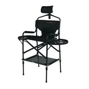 New Design Aluminum Professional Makeup Chair Foldable Cosmetic Chair With Headrest