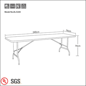 Rettangolare di plastica utilizzato in alluminio portatile pieghevole da picnic <span class=keywords><strong>ristorante</strong></span> tavoli da pranzo per la vendita - Product Image 6