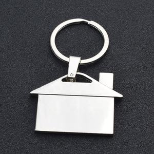 Porte-clés personnalisé <span class=keywords><strong>en</strong></span> métal <span class=keywords><strong>en</strong></span> forme de maison avec logo, pour agents immobiliers et banquiers hypothécaires - Product Image 5