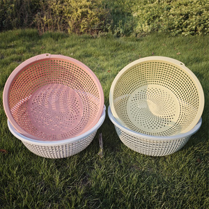 Panier de drainage en plastique 35x13 cm, passoire creuse pour fruits et légumes, organisateur de cuisine, grand tamis à riz - Product Image 4