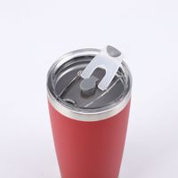 Mug à Café Isotherme 20 oz en Acier Inoxydable 304 à Double Paroi, Revêtement Poudre, avec Couvercle Coulissant Magnétique