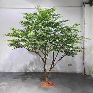 ต้นไม้ประดิษฐ์สีเขียว, ต้นเมเปิลกรงเล็บไก่, ต้นเมเปิลประดิษฐ์สำหรับตกแต่งภูมิทัศน์, ตกแต่งหน้าต่างร้านค้า, ตกแต่งหน้าต่างร้านน้ำชา - Product Image 4
