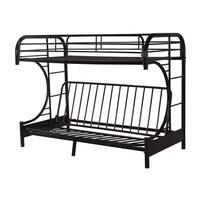 Lit superposé rond en fer au design moderne et original pour chambre à coucher, dortoir d'étudiant et hôtel – Lit métallique durable