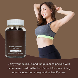 Op Maat Gemaakte Kruidenextract Doordrenkte Taurine Guarana L-Theanine Salidroside Vitamine B-6 Koffie Gummies Kalmeringssupplement - Product Image 4