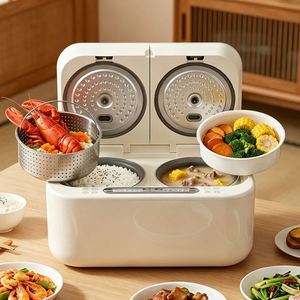 Vente en gros d'usine OEM, cuiseur à riz multifonctionnel de haute qualité 5L à double cuve, minuteur intelligent, multicuiseur électrique numérique - Product Image 1