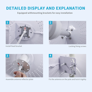 <span class=keywords><strong>Antenne</strong></span> parabolique longue portée pour télévision par satellite 5m 150cm bande Ku 3 pieds réglage Supports Starsat c 1.8m sans sur le toit 4g - Product Image 6