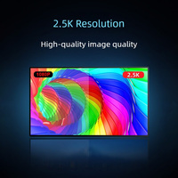 Moniteur portable 21,5 pouces 2,5K, écran LCD IPS 2560 x 1440, 100 Hz, 300 cd/m², Type C, haut-parleurs intégrés, écran professionnel