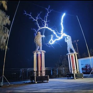 Bobine de Tesla géante sur pied, arc de 3 m, éclair artificiel, personnalisée pour les spectacles de tournée nationale X37 - Product Image 2
