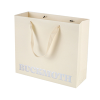 Sacs en papier d'art personnalisés de luxe avec logo imprimé pour l'emballage des supermarchés et des épiceries, sacs cadeaux recyclables pour boutiques avec ruban et corde