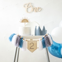 Décoration d'anniversaire pour bébé, bannière pour chaise haute, décoration de fête d'anniversaire pour bébé, ensemble de cadeaux pour baby shower