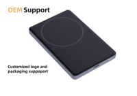 Nouvelle batterie externe ultra-mince format portefeuille 15W à chargement rapide 5000mAh portable magnétique sans fil pour iPhone 17 Pro