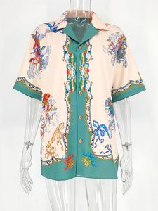 Chemise à imprimé insulaire unisexe pour hommes et femmes Chemise à imprimé polyester 2024 Summer Beach Hawaii Shirt - Product Image 3