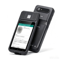 Uniwa F501 PDA Portátil de 5 Pulgadas, Teléfono Inteligente Resistente con Escáner 2D, Terminal de Escaneo con Lector Biométrico de Huellas Dactilares