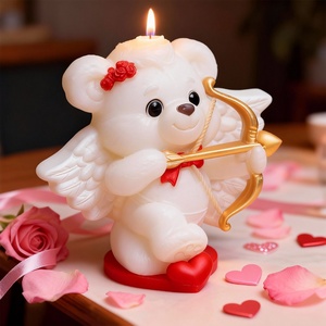 Molde de Silicona 3D Creativo de San Valentín con Forma de Corazón, Globo Aerostático y Oso Cupido para Velas, Jabones y Aromaterapia - Product Image 2