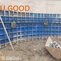 Système de coffrage en acier pour terre battue U Good, facilement assemblable, design contemporain pour murs, colonnes, dalles et piliers