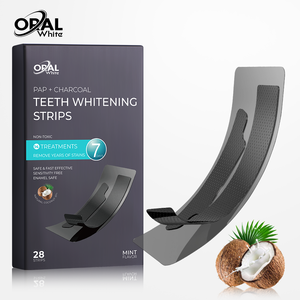 Bandes blanchissantes personnalisées au logo, au charbon actif et à l'huile de coco, sans peroxyde, pour un blanchiment efficace des dents humides - Product Image 1
