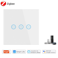 UBARO Zigbee Contrôleur intelligent de rideau mural, interrupteur à distance pour ouvrir, pause, fermer, compatible Tuya Smart Life, Alexa, Google Assistant