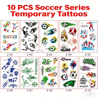 C&J Yanye 10 pièces/ensemble 2026 Coupe du monde de football Accessoires pour fans Marchandises Souvenirs Produit Enfants Dessins animés Tatouages temporaires autocollants