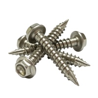 Vis autotaraudeuse métrique en acier inoxydable 304 à bride hexagonale, M5 à M10, pour bois