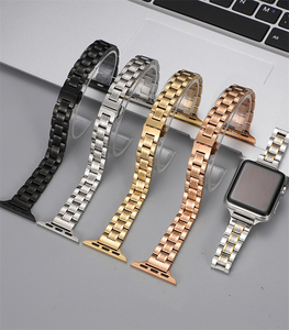 Correa de Metal Elegante para Reloj Inteligente, Correa Delgada de Acero Inoxidable con 7 Cuentas para <span class=keywords><strong>Apple</strong></span> <span class=keywords><strong>Watch</strong></span> - Product Image 2