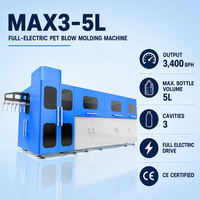 Machine de fabrication de bouteilles électriques 5 litres 3 cavités 3400Bph entièrement automatique pour le soufflage par étirage de préformes PET pour l'eau potable