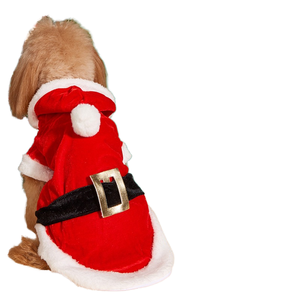 Sudadera con Capucha de Algodón para Mascotas C074, Diseño Navideño de Santa Claus, Ropa de Invierno para Perros, Talla XS, Diseño de Dibujos Animados Cómodo - Product Image 1