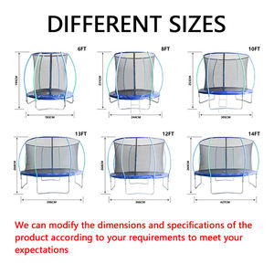 Trampolín Redondo Comercial Grande de 12 pies, Color y Tamaño Personalizables, Compre Trampolín Económico para Niños para Jardín Exterior en Venta - Product Image 3