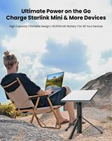 Batería Portátil Starlink Mini 166Wh 45000mAh con Soporte para Trípode, 6 Horas de Autonomía, Carga Rápida USB-C PD de 60W, Carga Pasante, Alimentación para RV