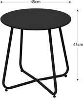 Table d'appoint de style nordique, meubles à cadre métallique durable, petit espace table d'angle pour thé, table basse ronde